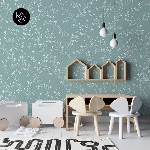 טפט ענפים קסומים כחול