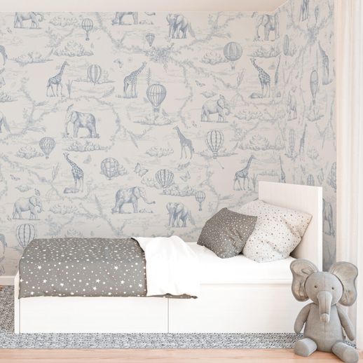 טפט מילאן פאטרן כחול אפרפר