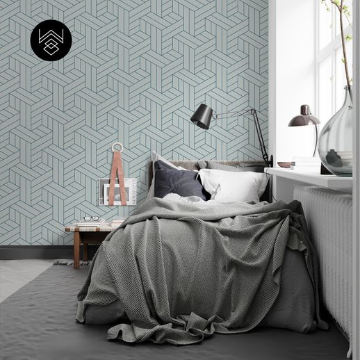 טפט גיאומטרי בלו