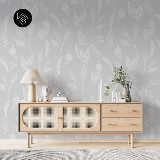טפט פלאורס פאטרן ליין אפור