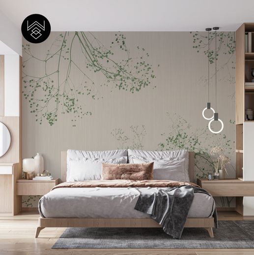 טפט קוטון ליבס 3 ירוק