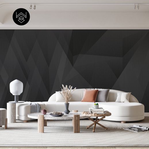טפט גאומטרי פייד 3 שחור