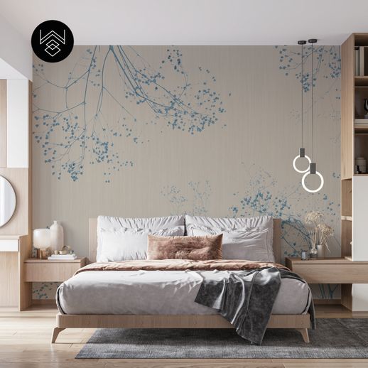 טפט קוטון ליבס 4 כחול