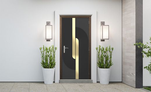 טפט לדלת 110-1 אפור כהה