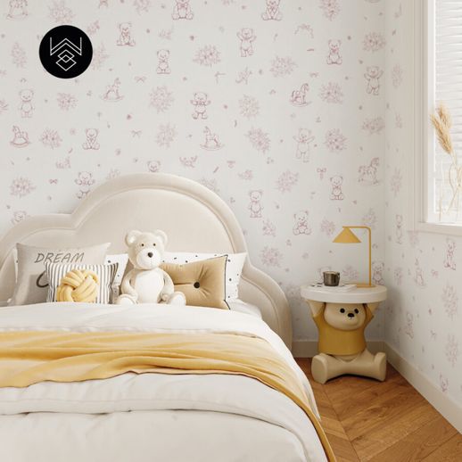 טפט בירדס סמייל ורוד