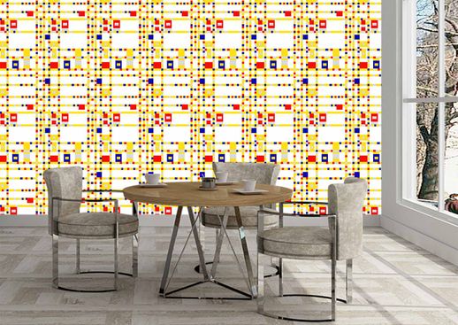טפט Piet Mondrian Pattern 10