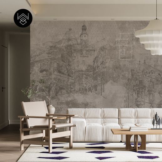 טפט מודרן סיטי 1 חום