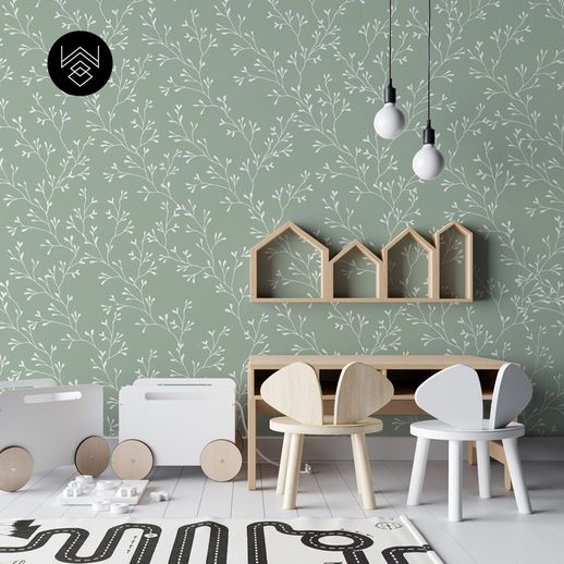 טפט ענפים קסומים ירוק