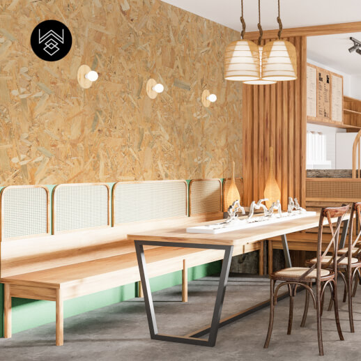 טפט דמוי סיבית OSB