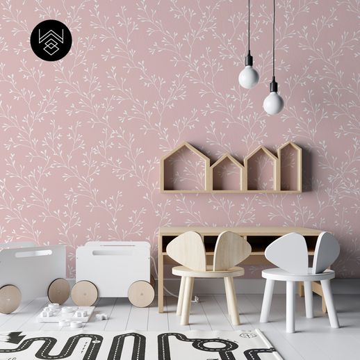 טפט ענפים קסומים ורוד