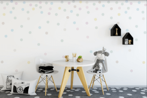 טפט עיגולים פסטל 1