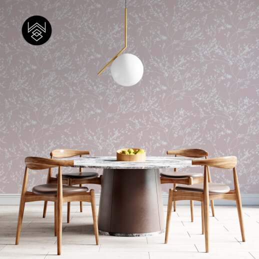 טפט ענפים ארוג ורוד