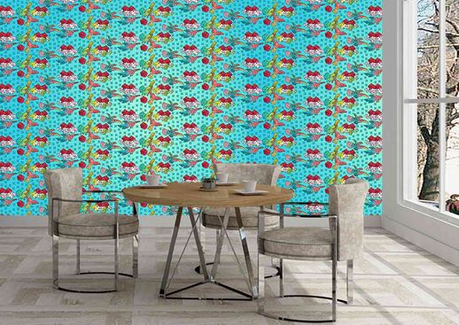 טפט Alphonse Mucha pattern 10