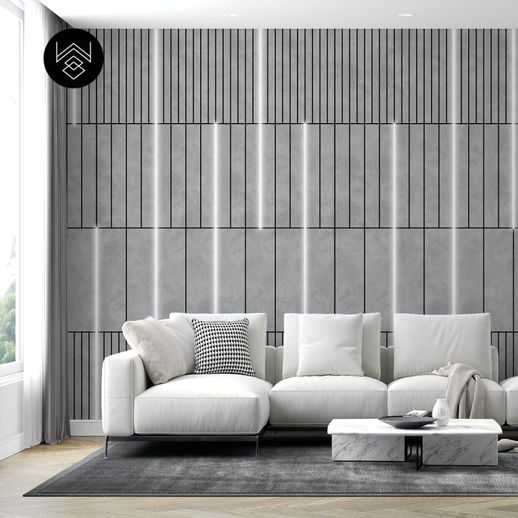 טפט קונקריט בלאק לייטס אפור