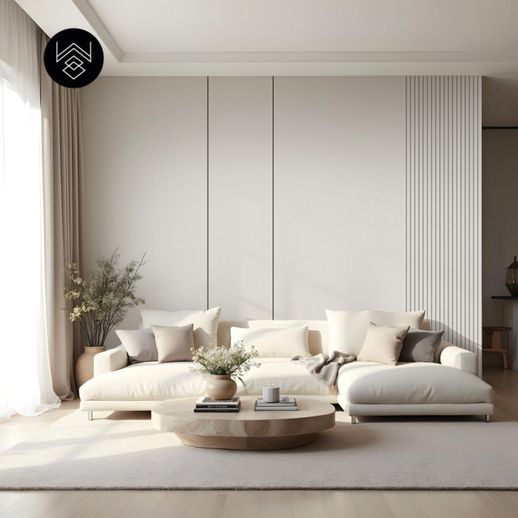 טפט דמוי פורניר פשתן אפור בהיר