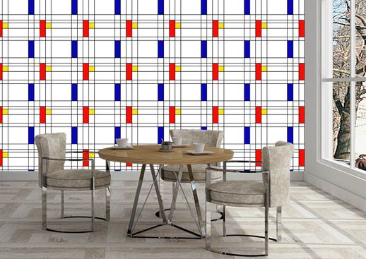 טפט Piet Mondrian Pattern 7