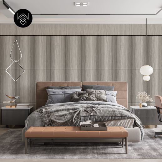 טפט ווד מודרן אפור מעושן