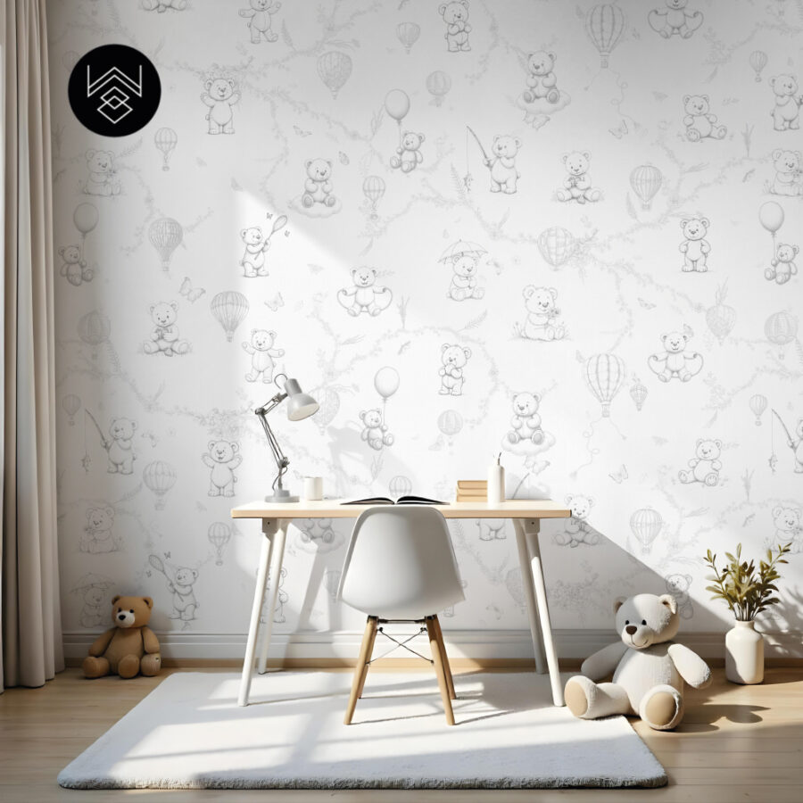 טפט מילאן דובונים אפור 1