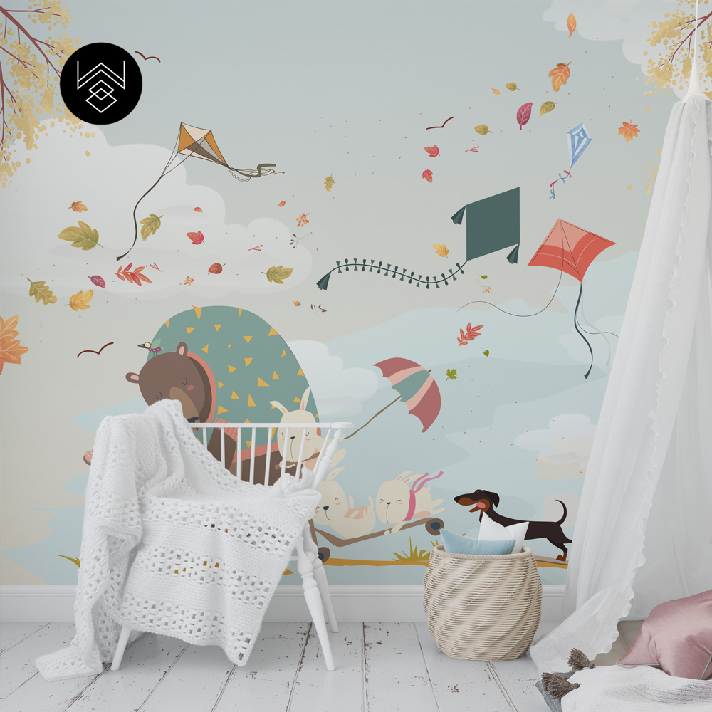 טפט חיות ועפיפונים 1