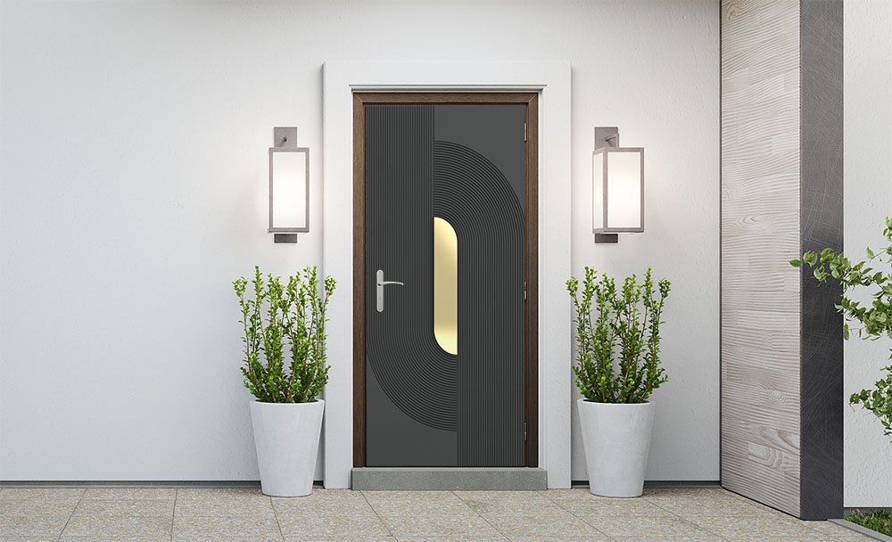 טפט לדלת 110 אפור כהה