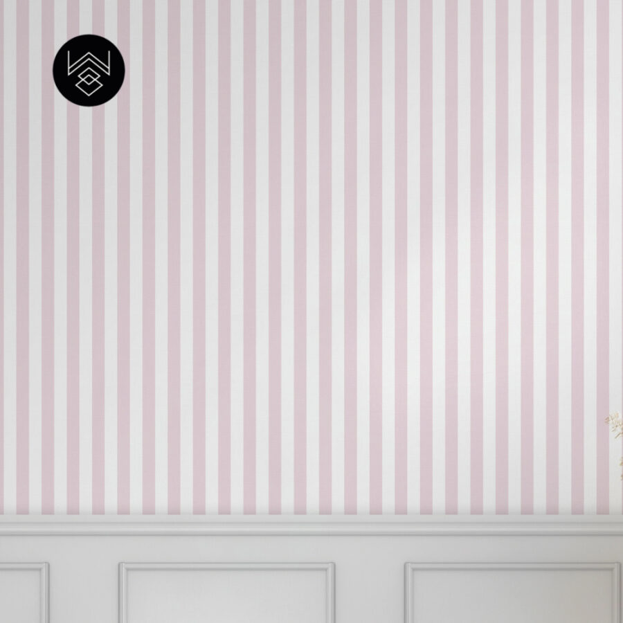 טפט פסים פשתן ורוד