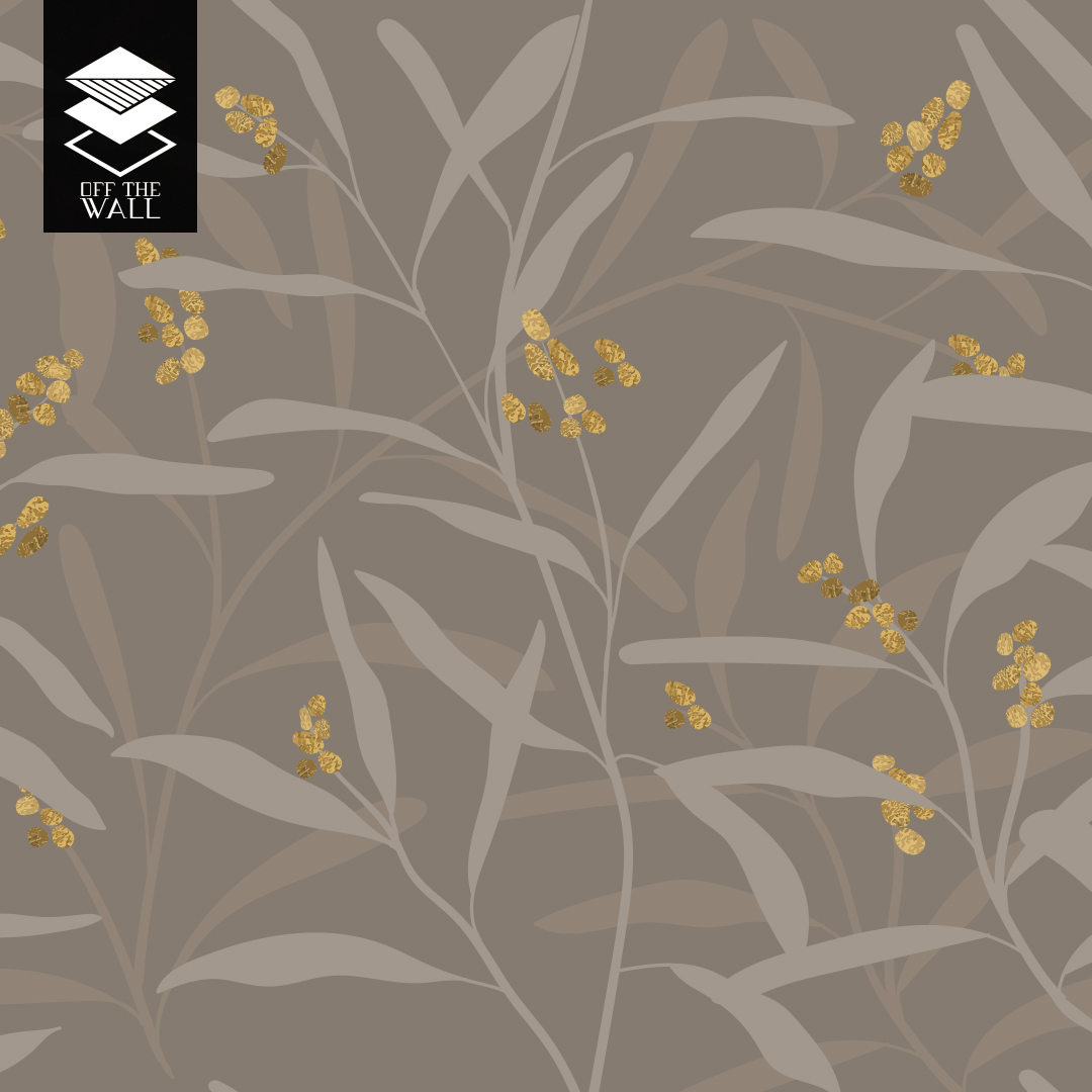 טפט גולדן מטאליק פלאוור לוקשרי