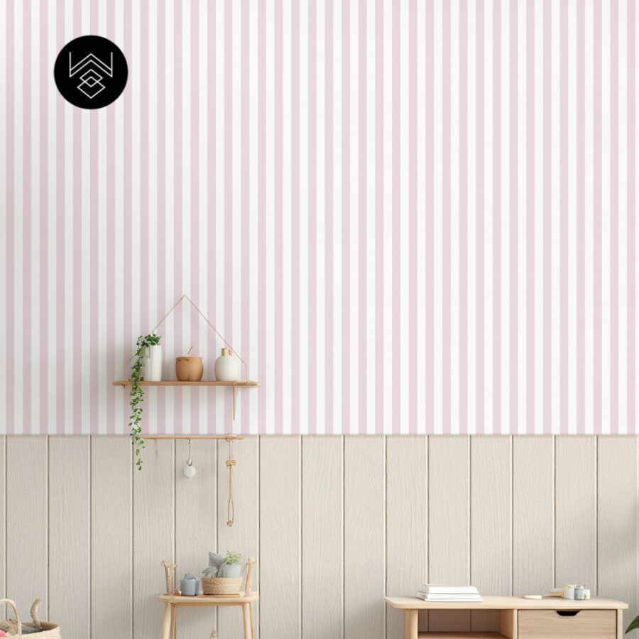 טפט פסים פשתן ורוד