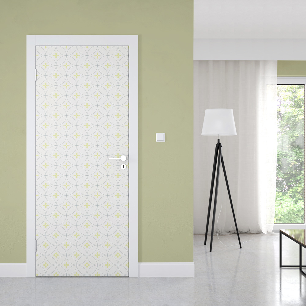 טפט לדלת רטרו עיגולים 1