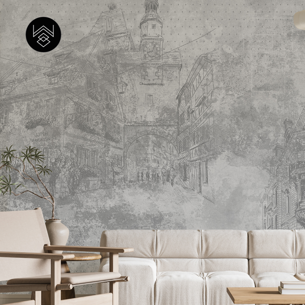 טפט מודרן סיטי 3 אפור