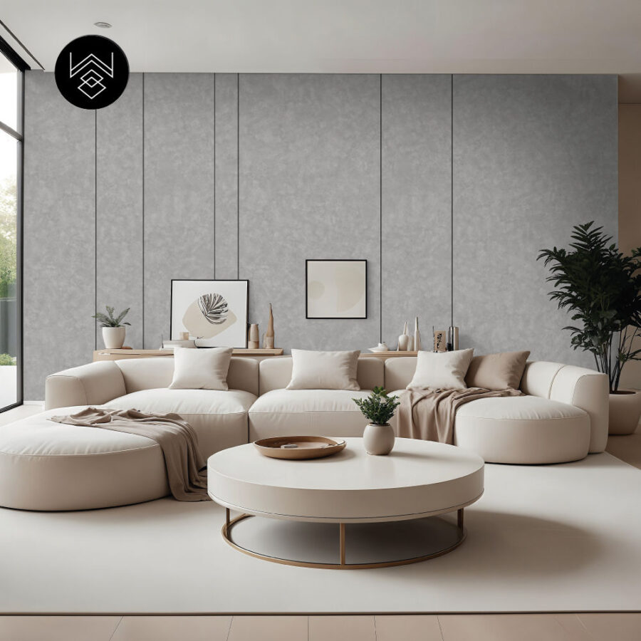 טפט דמוי פורניר בטון אפור