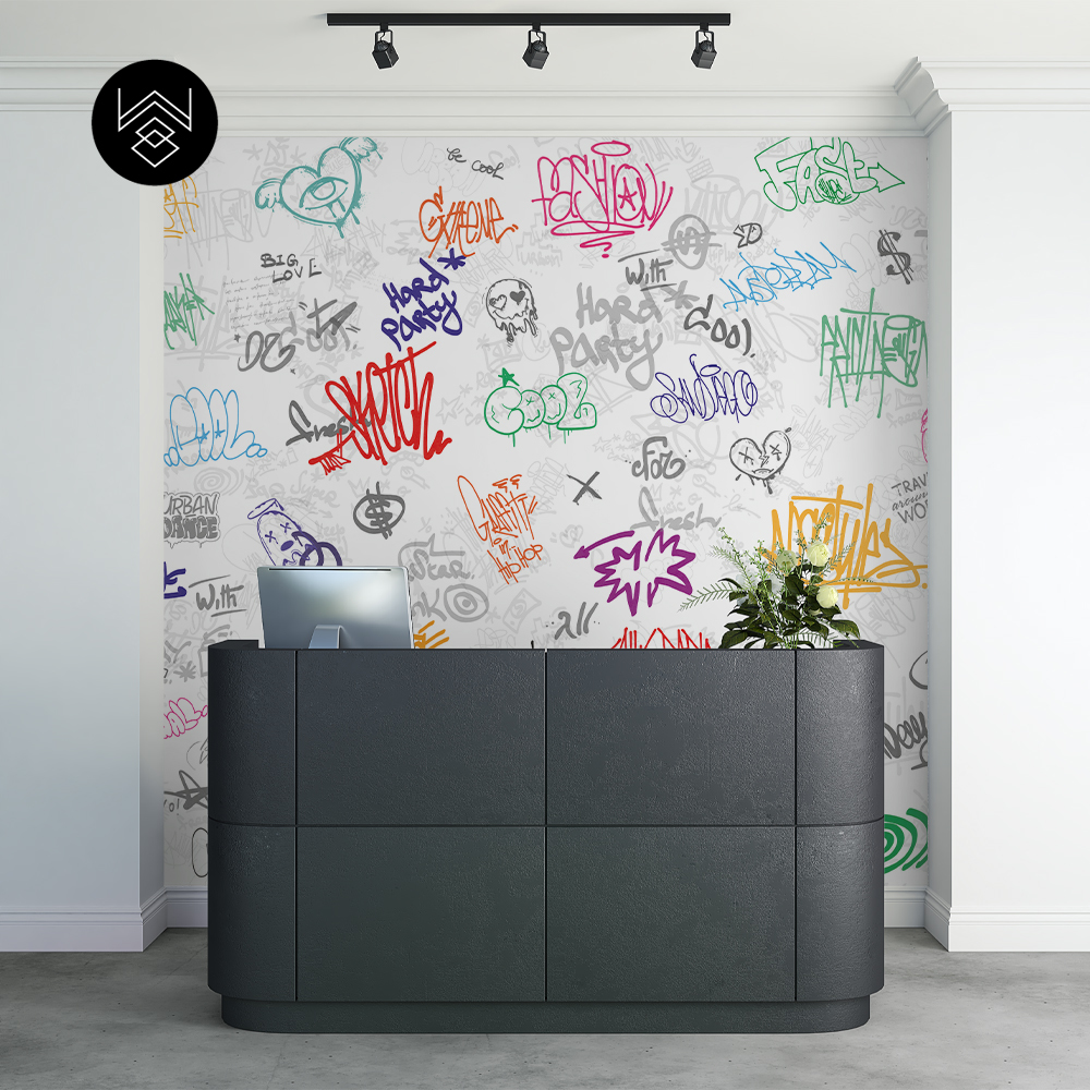 טפט גרפיטי מודרן צבעוני