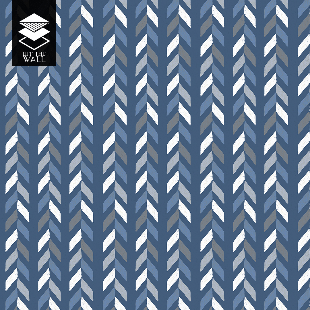 טפט שברון מלוכלך כחול