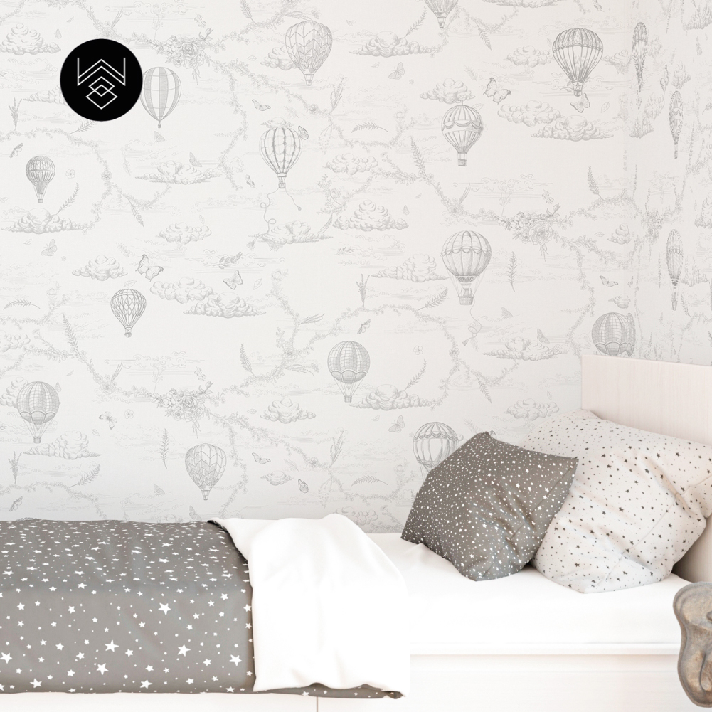 טפט מילאן פורח אפור