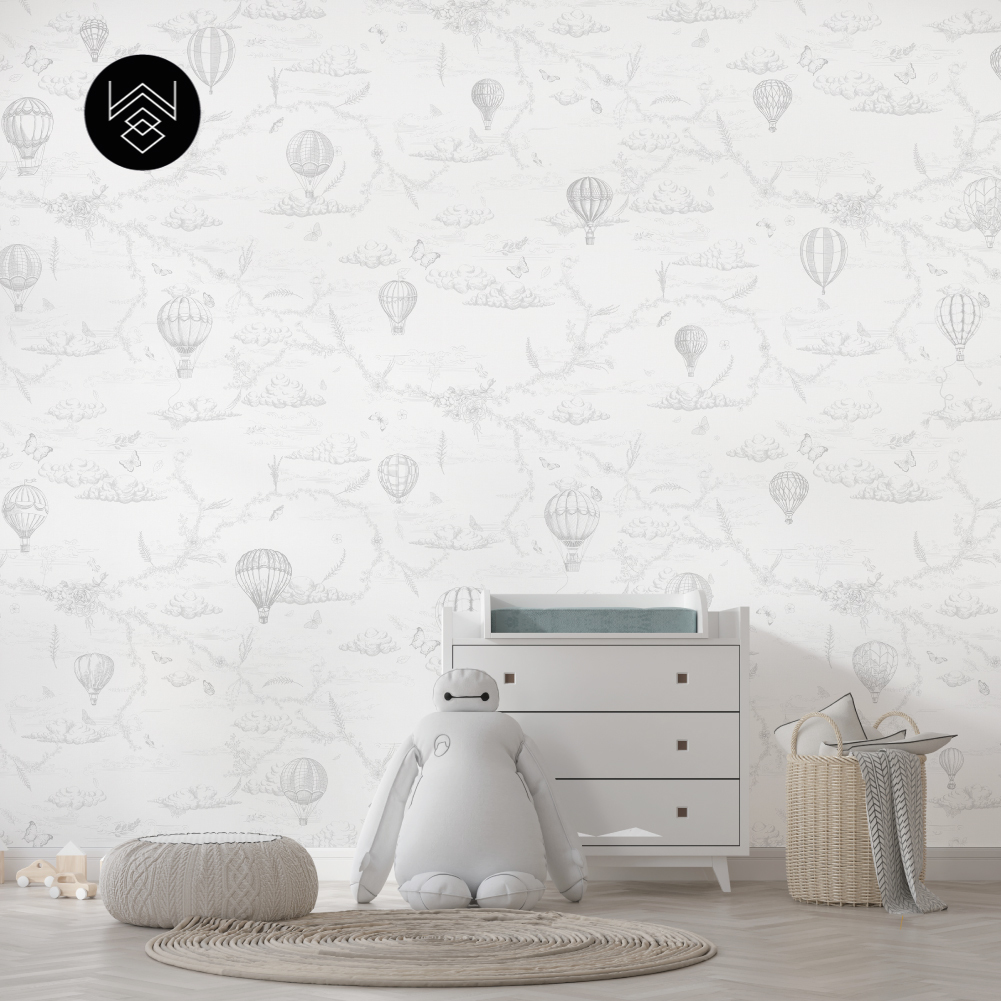 טפט מילאן פורח אפור