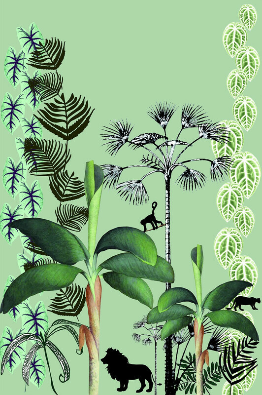 טפט סיפורי ילדים Jungle Green