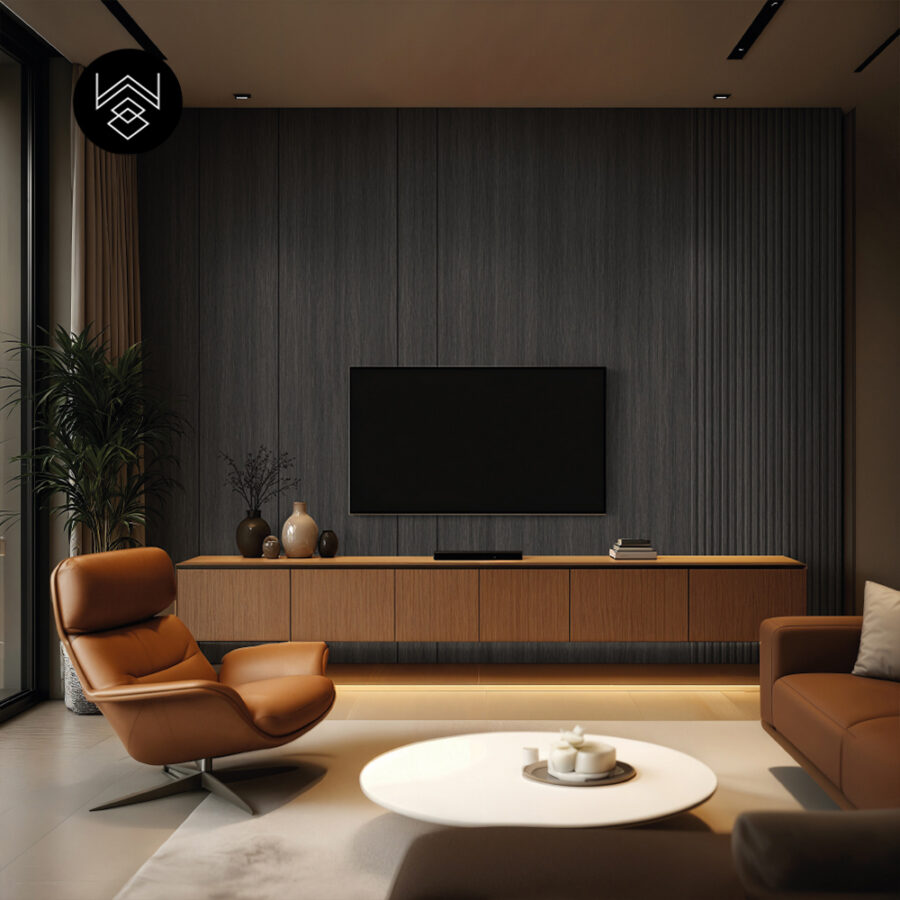 טפט דמוי פורניר עץ פחם