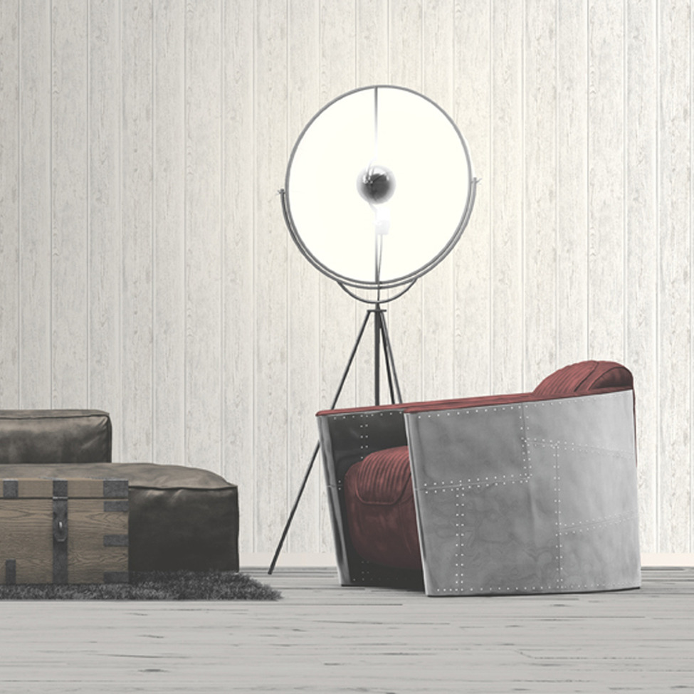 טפט קורות עץ לבן אפור