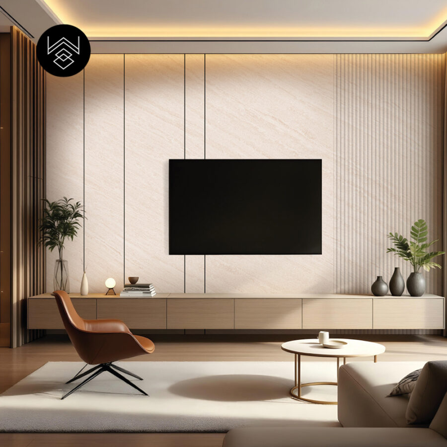 טפט דמוי פורניר טרוונטין בז’