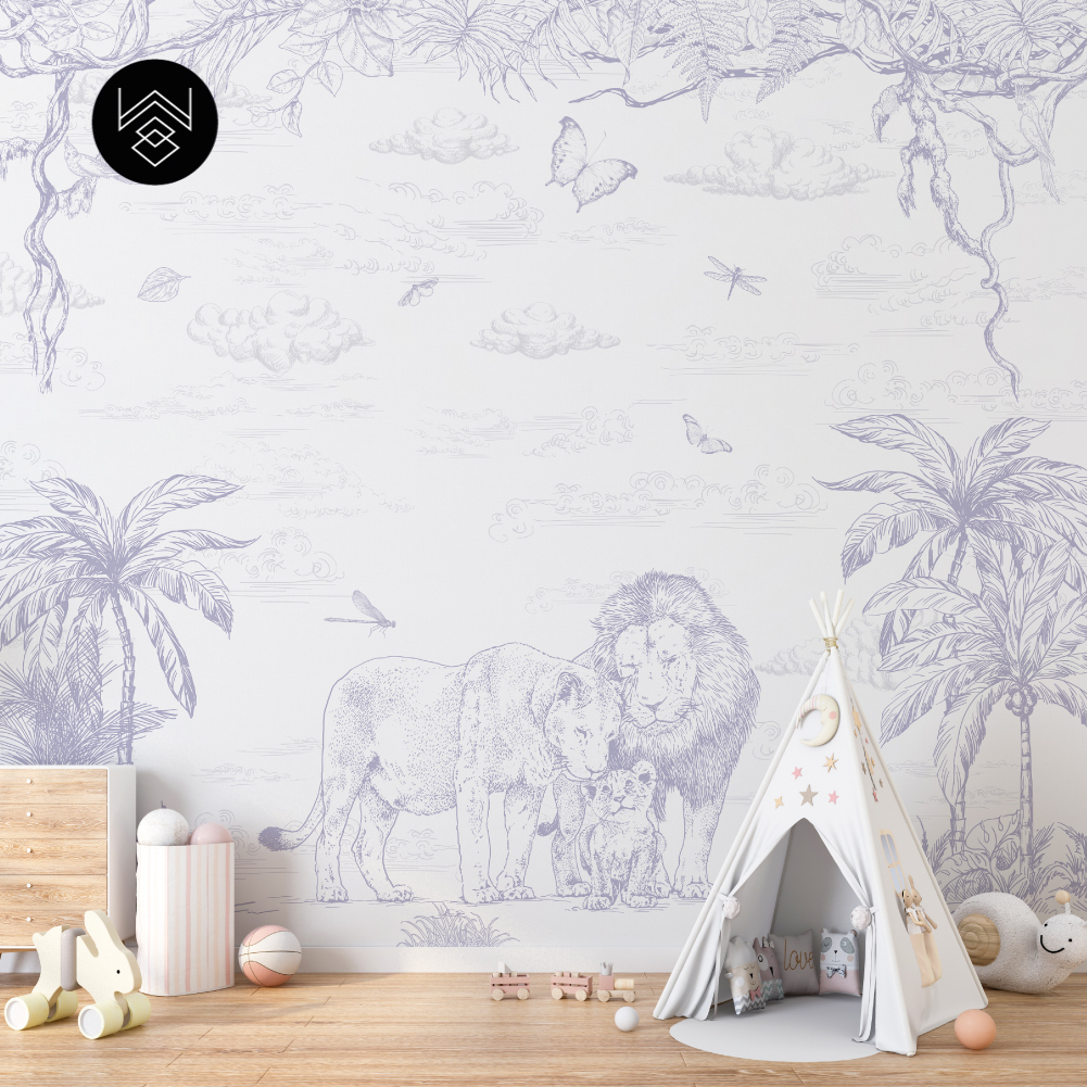 טפט מילאן אריות סגול