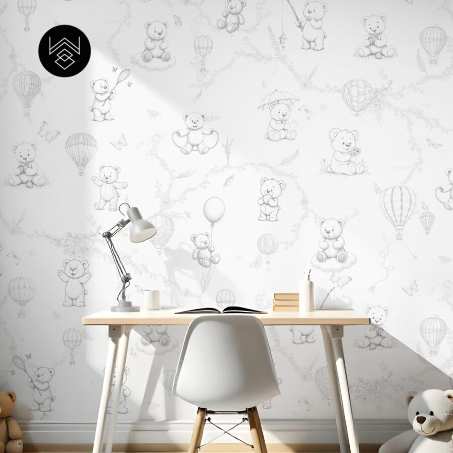 טפט מילאן דובונים אפור 1