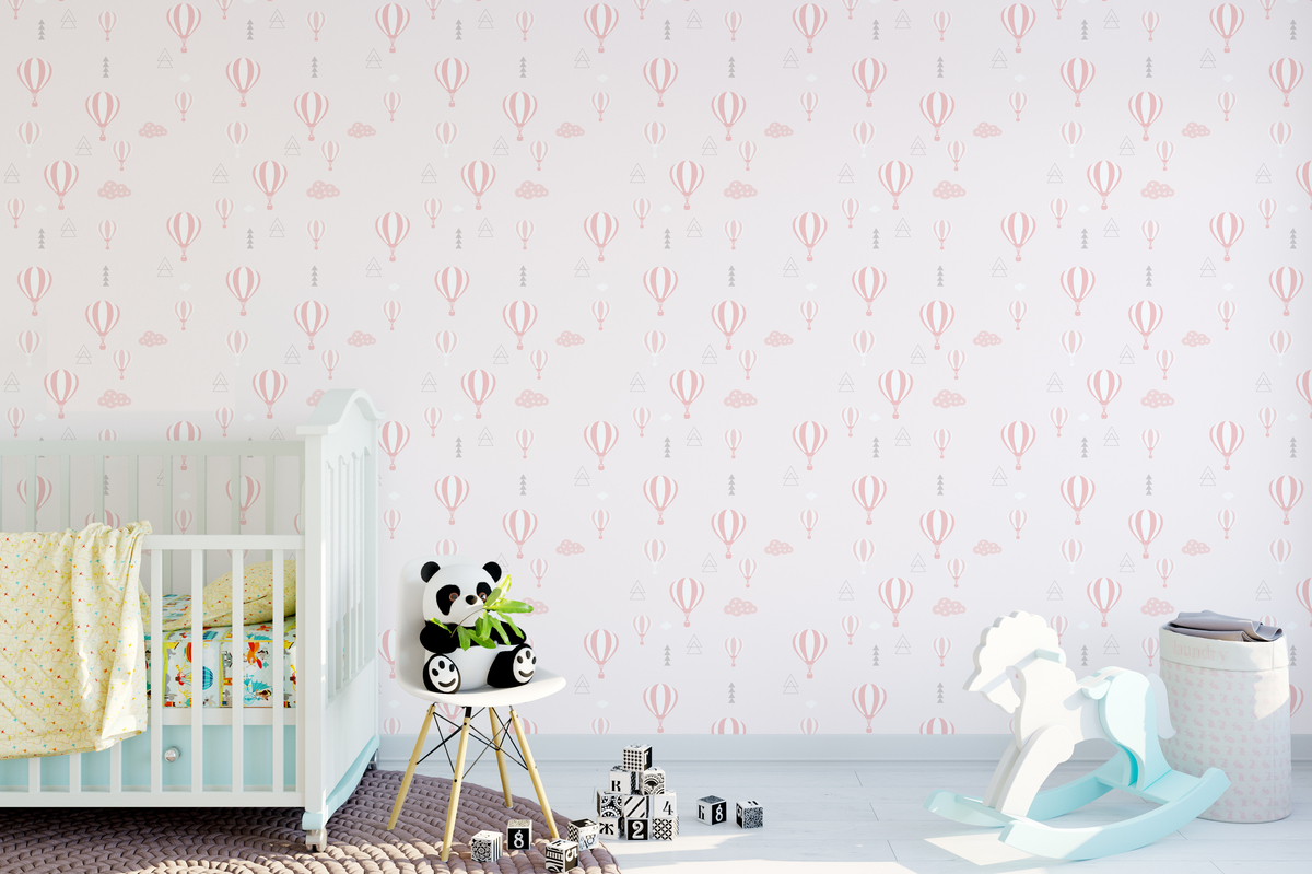 טפט כדור פורח גיאומטרי ורוד