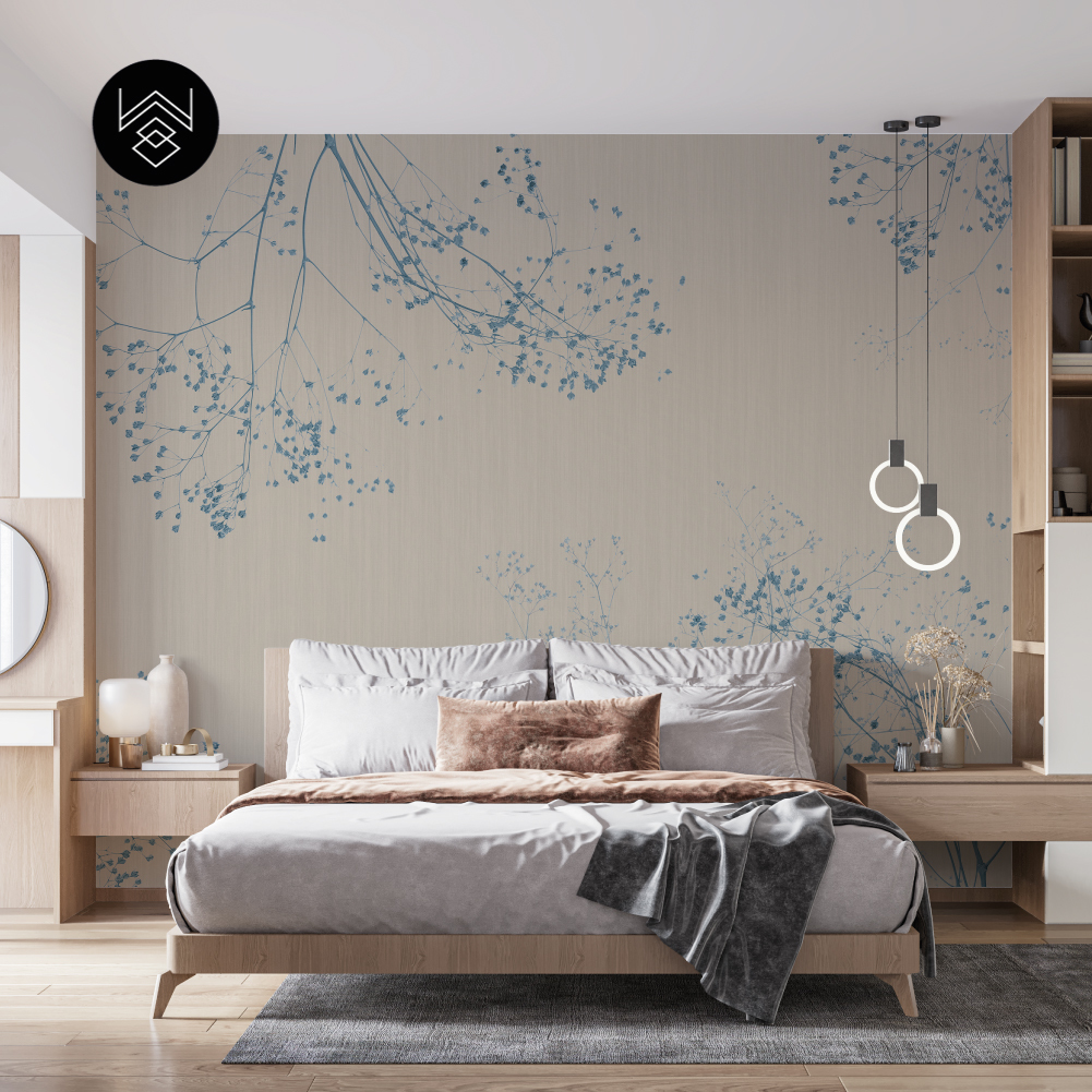 טפט קוטון ליבס 4 כחול