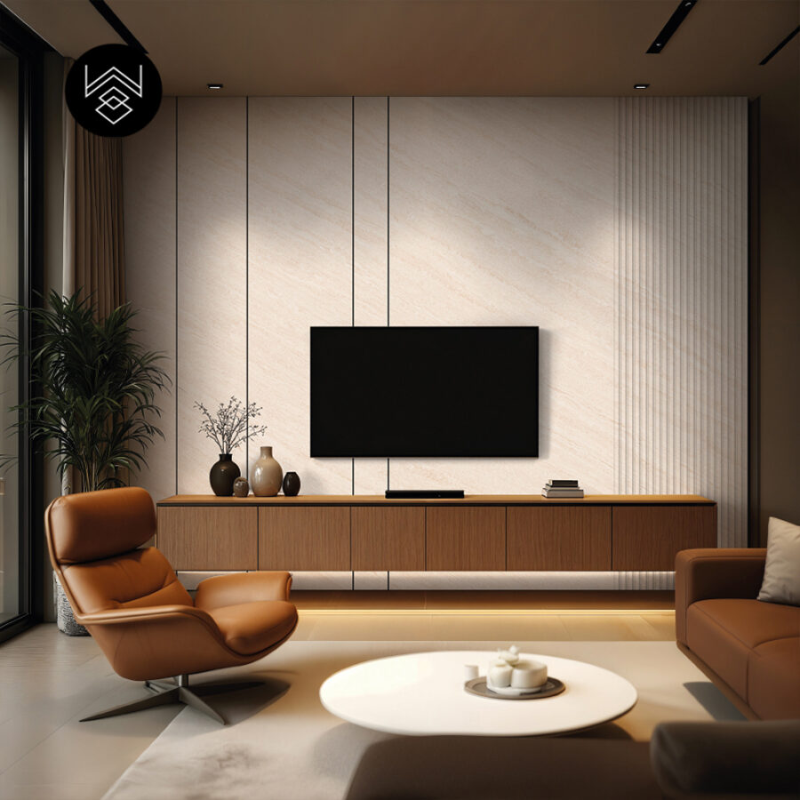 טפט דמוי פורניר טרוונטין בז’