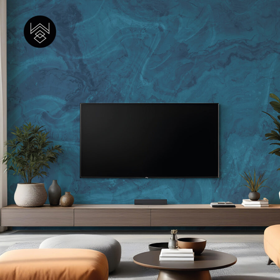 טפט מארבל נורד כחול