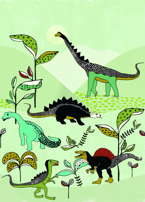 טפט סיפורי ילדים Dinosaur