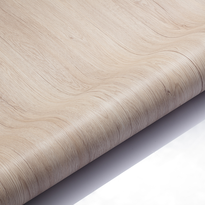 טפט מדבקה פרימיום דמוי עץ אלון מולבן עם דוגמת גרעין טבעית