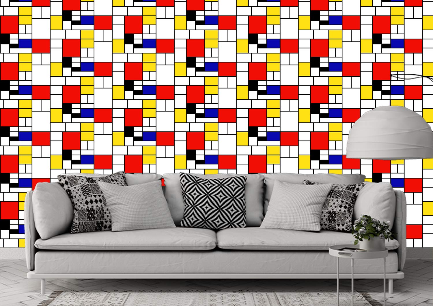 טפט Piet Mondrian Pattern 2