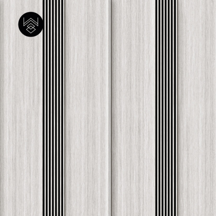 טפט דמוי פורניר אפקט סרגלים אפרפר