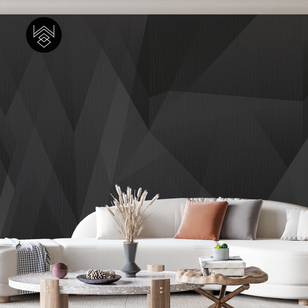 טפט גאומטרי פייד 3 שחור