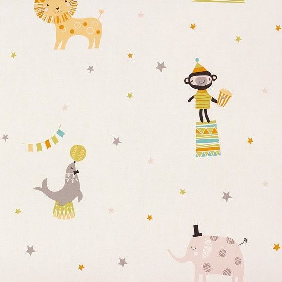 טפט חיות וכוכבים צבעוני